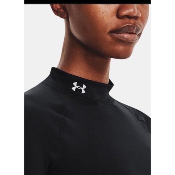 Shirt tee blouse mock black thermal cold under Armour s - Picture 1 of 4